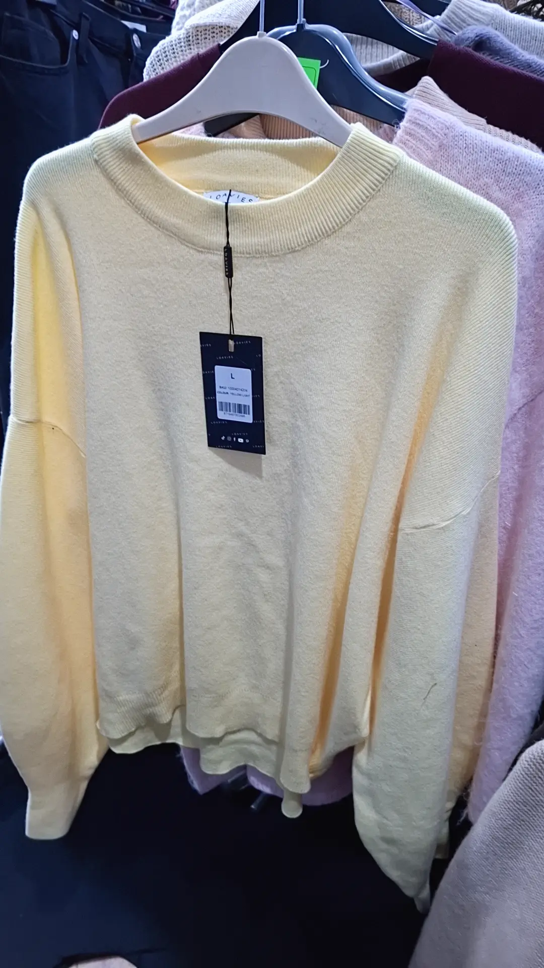 რბილი ჯემპერი ღია ყვითელი